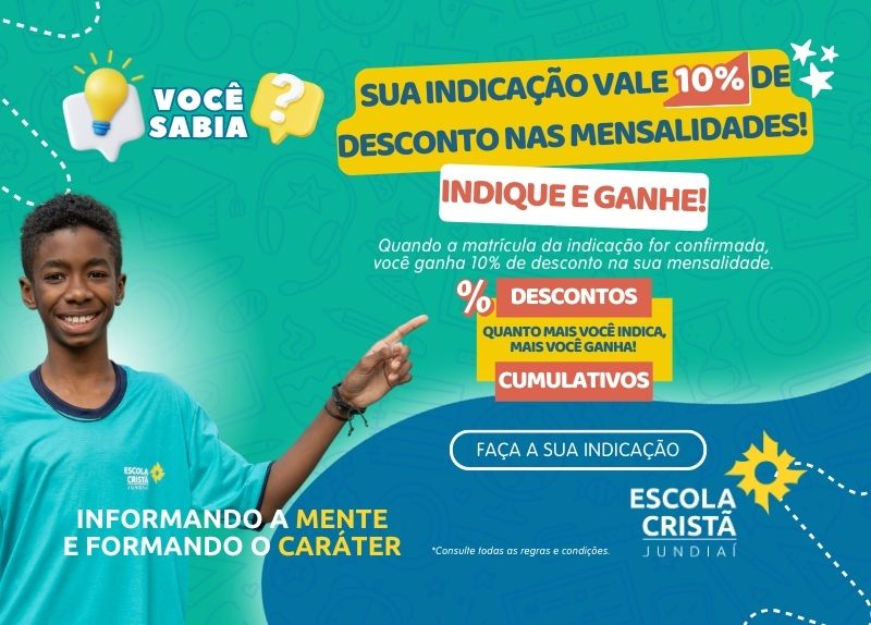 Sua indicação vale 10% de Desconto